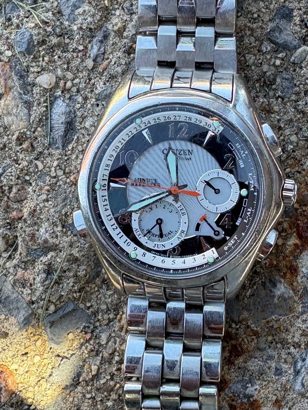 Citizen Men’s Eco Drive Minute Repeater Perpetual Calendar Bracelet Watch- G900